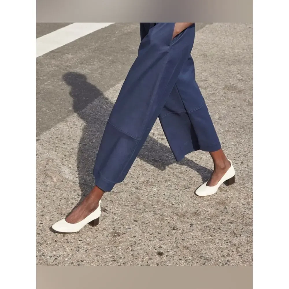 Everlane The Day Heel Bone Leather Block Heel Slip On Size 7.5 Sustainable NWOB - Picture 7 of 9